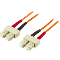 OM1 šķiedras kabelis, SC - SC, duplekss, UPC, 62,5/125, 20m, oranžs
