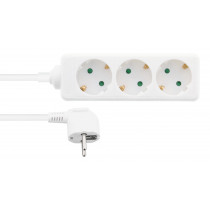 3-way socket NORDIC QUALITY w/earth, 1m / 322129
