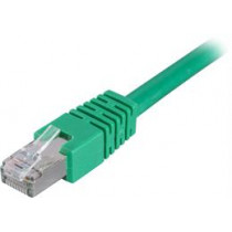 DELTACO F / UTP Cat6 plāksteru kabelis, LSZH, 1.5m, zaļš