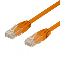 DELTACO U/UTP Cat6 patchkabel, (LSZH), 0,3m, orange