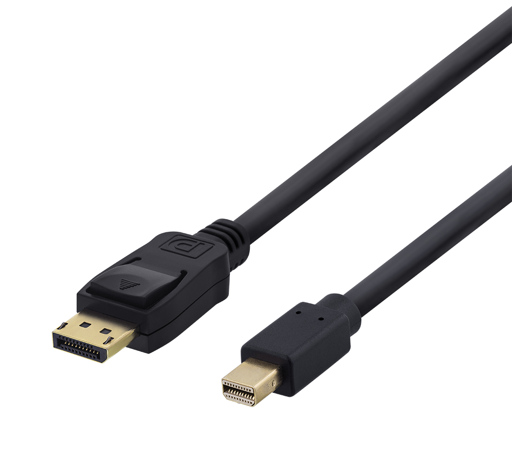 Cable DELTACO DisplayPort to miniDisplayPort, 4K UHD, 1m, black / DP-1111-K / R00110005