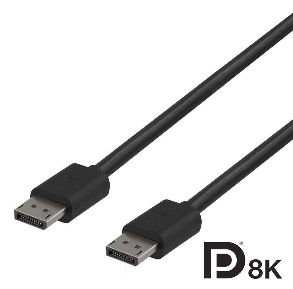 Cable DELTACO DisplayPort, 8K, DP 1.4, 1m, black / DP8K-1010-K / R00110014