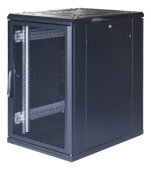 TOTEN System G, 19" cabinet, 18U, 600x1000, perforated front door, 800kg/ 19-G6018PP Black  G3.6018.9801 