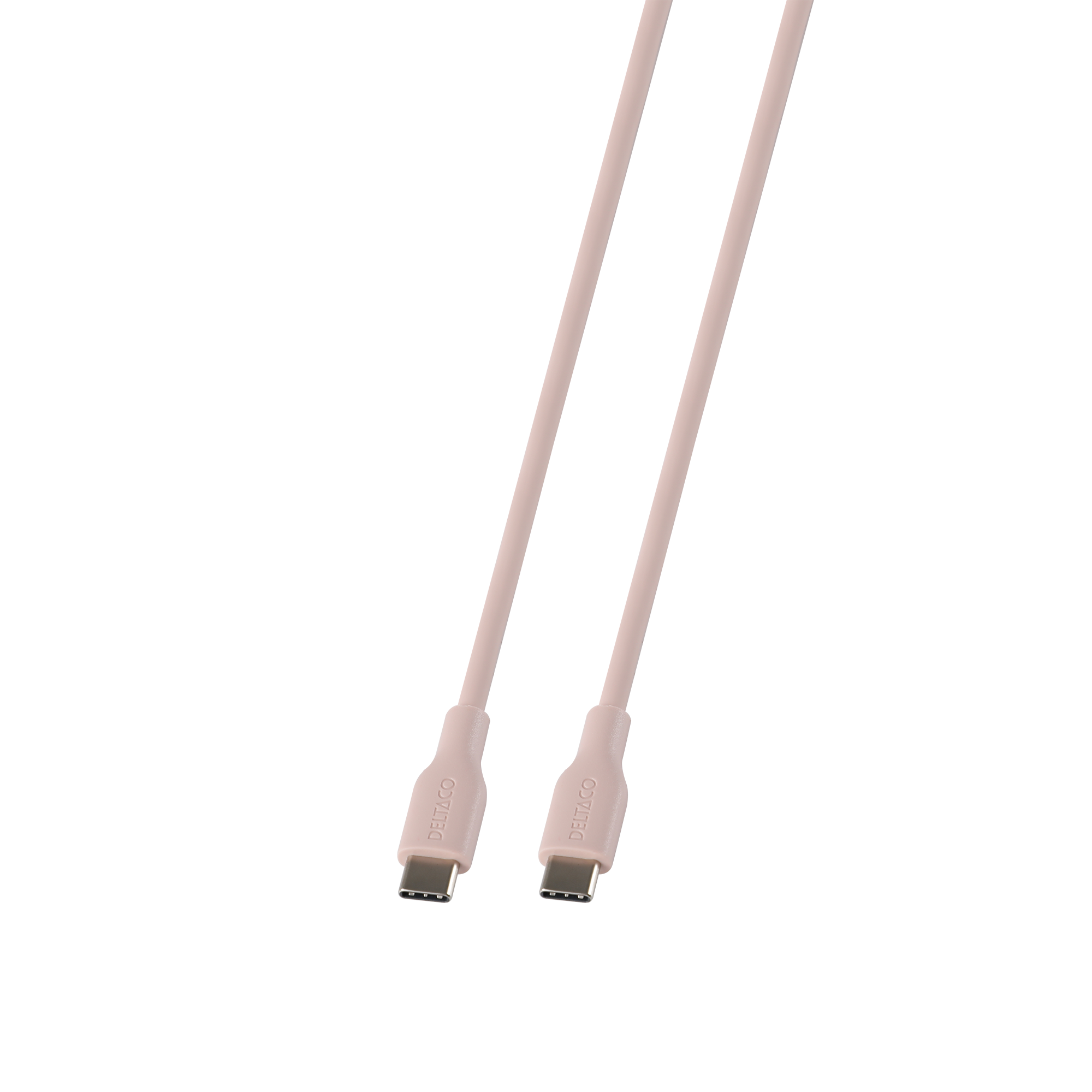 USB-C - C charging cable DELTACO, USB2.0, SPR, silicone, 1,5m, Pink / USBC-2015P / 1903066