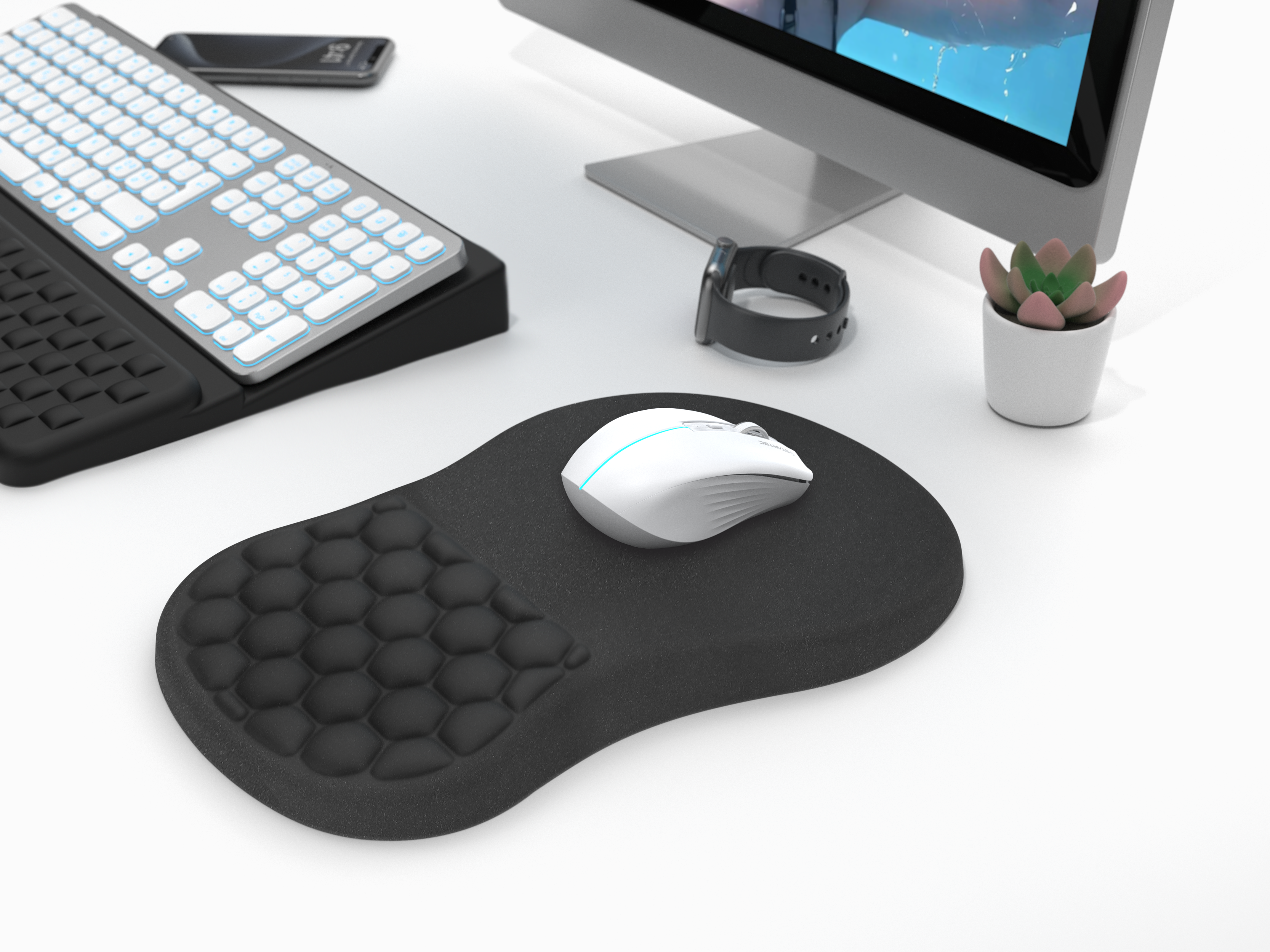 Ergonomic mousepad with wrist support DELTACO / MA-0100 / 1903248