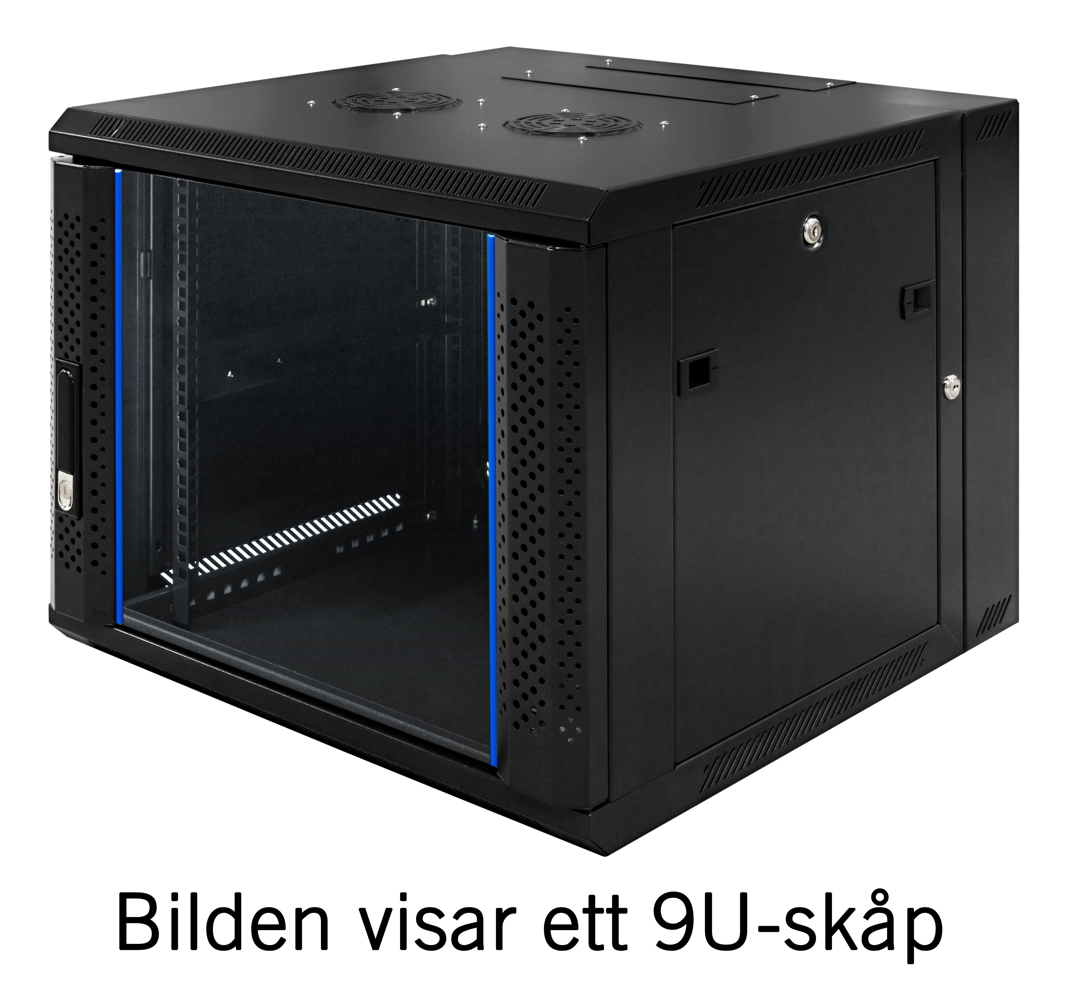 19" wall mounted cabinet TOTEN, System Z, 15U, 600x600, glass front door, 60kg load, black / ZS66156001 / 19-Z6615