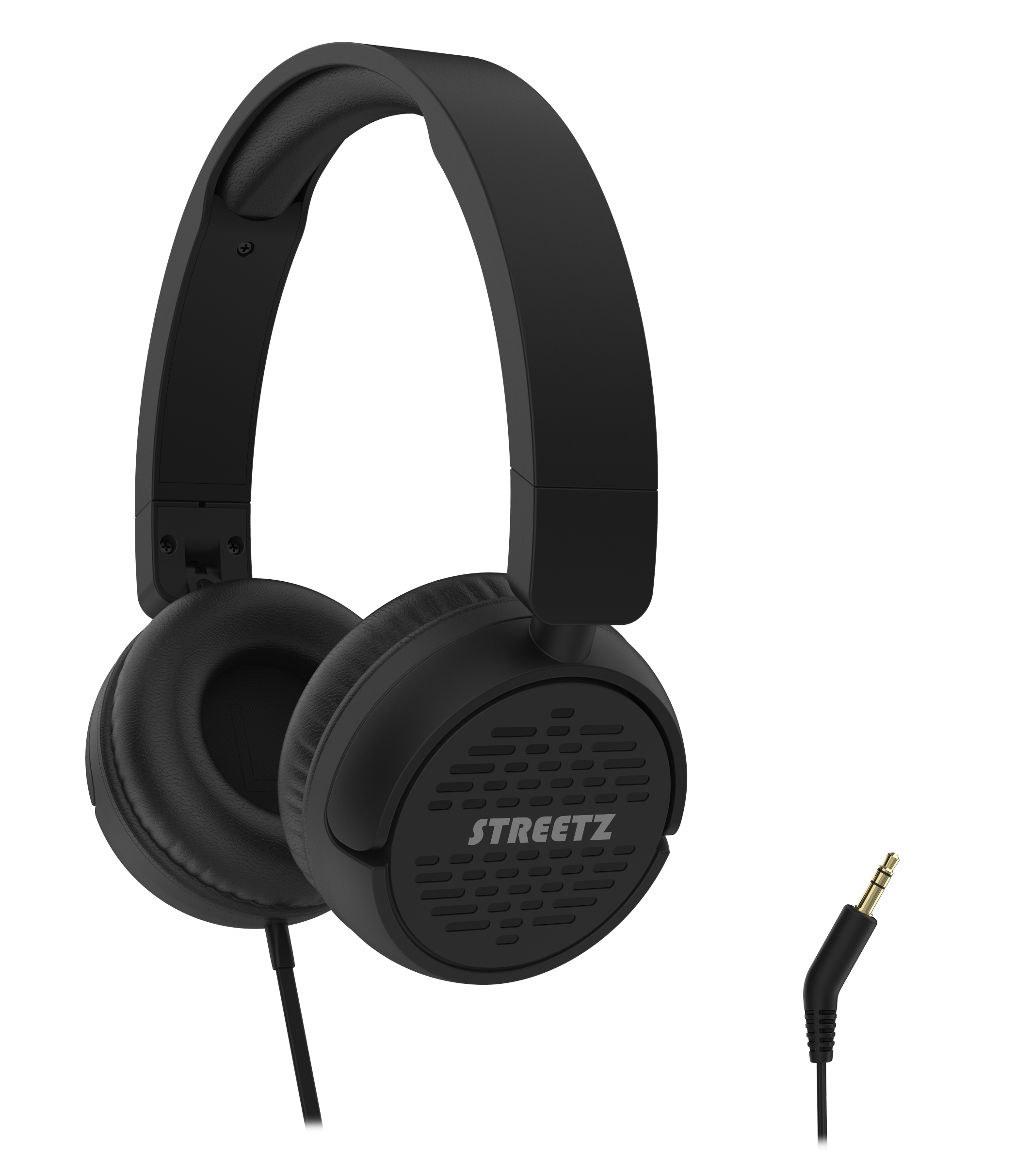 STREETZ  H100 Headphones, foldable, 3.5 mm, black / H100-BLK / 6612100