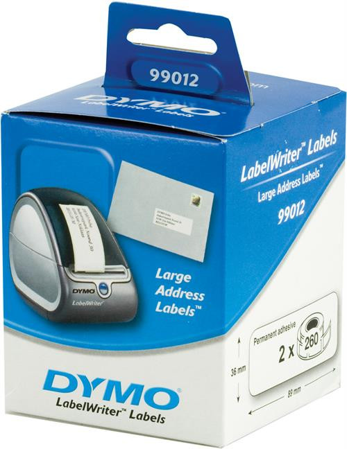 Labels DYMO LabelWriter 36x89 mm, 2x260 pcs. / S0722400 99012