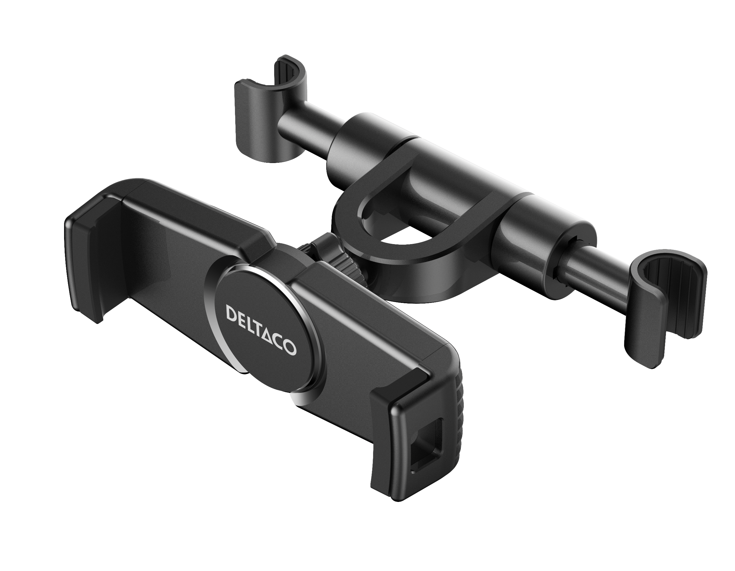 Headrest mount for phones and tablets DELTACO, adjustable angle / ARM-C106 / 1902538