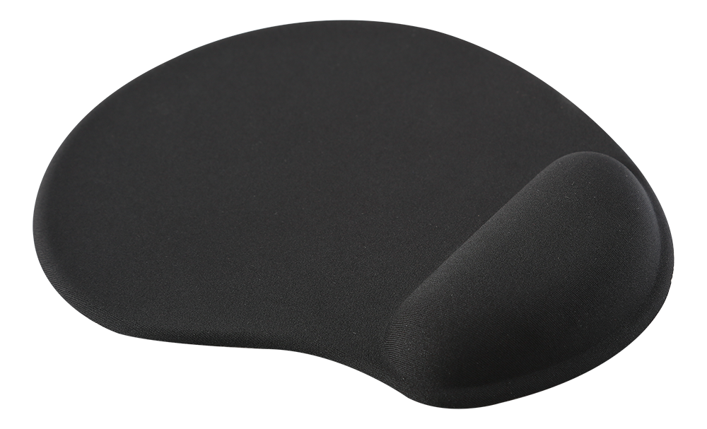 Mouse pad DELTACO OFFICE with wrist rest in gel, black / DELO-0207
