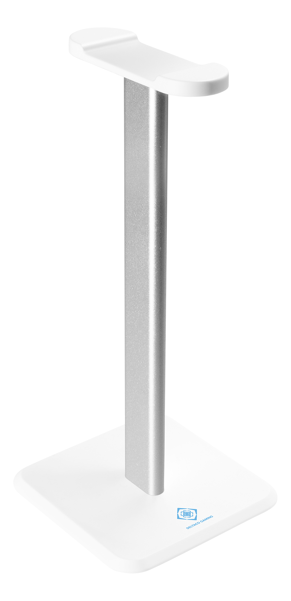 Headphone stand DELTACO GAMING WHITE LINE WA80, aluminum pole, white / GAM-071-W