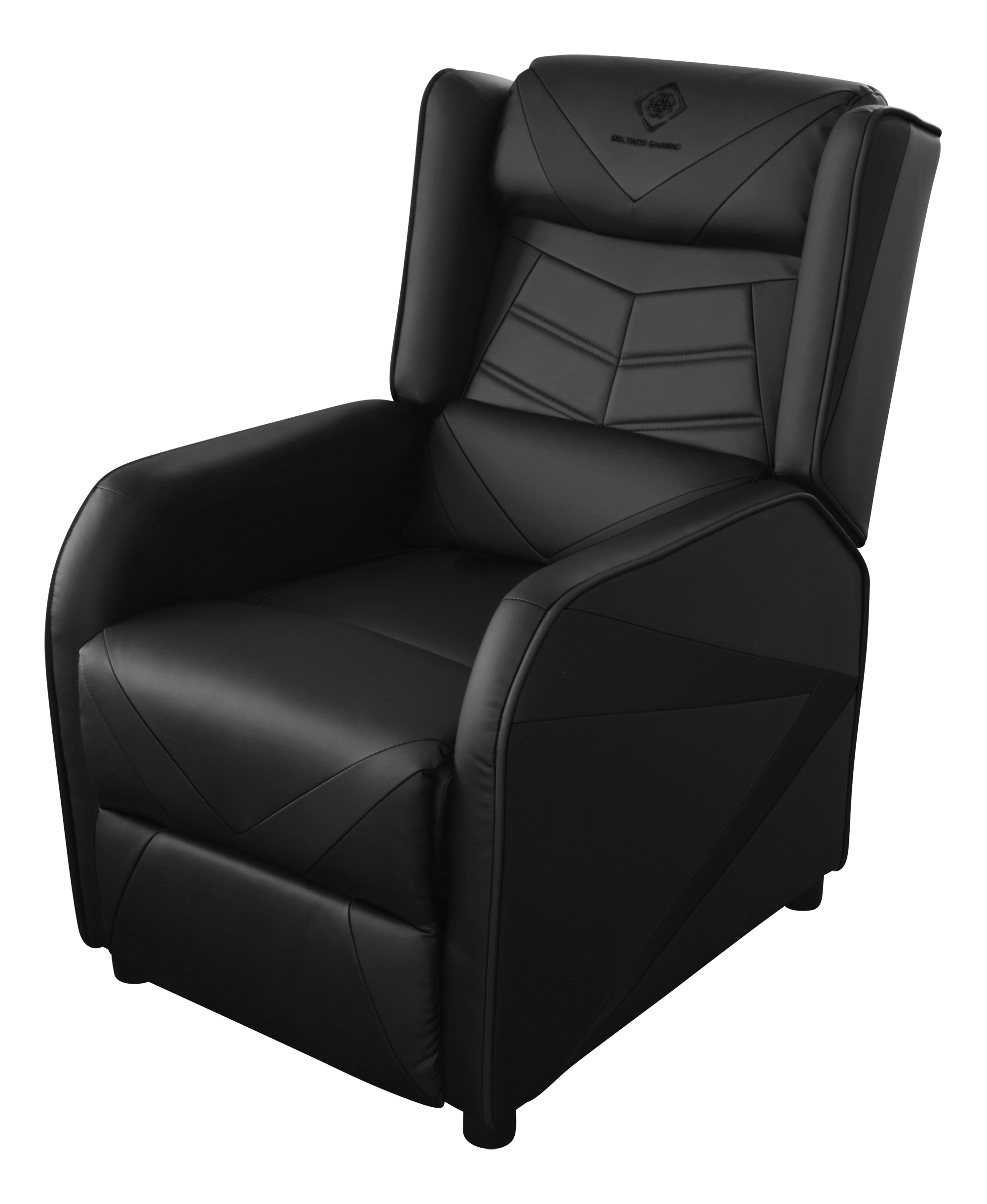 Armchair DELTACO GAMING artificial leather, recliner, 49cm wide seat cushion, black / GAM-087-B