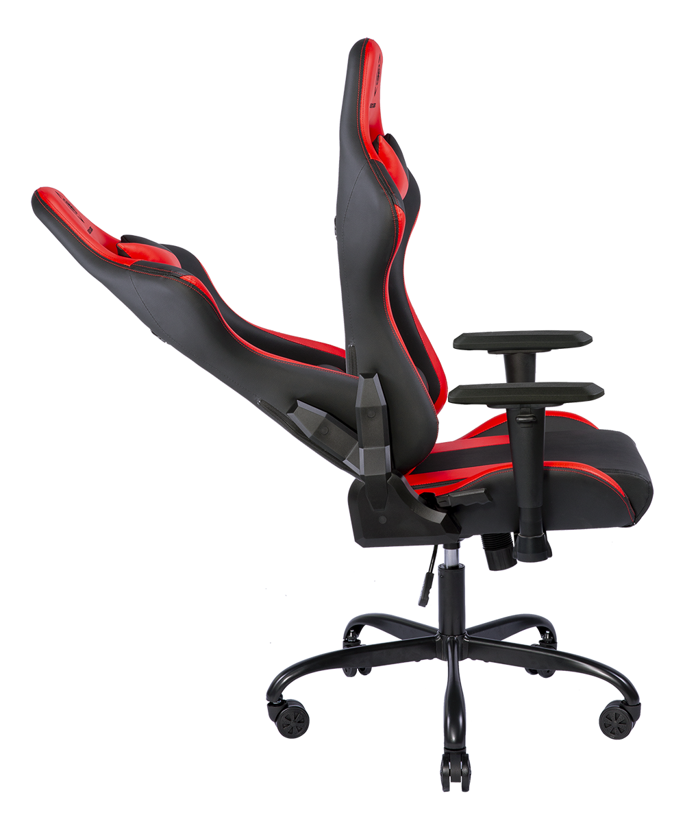 Gaming chair DELTACO GAMING DC210R  PU-leather,  iron frame, black/red / GAM-096-R