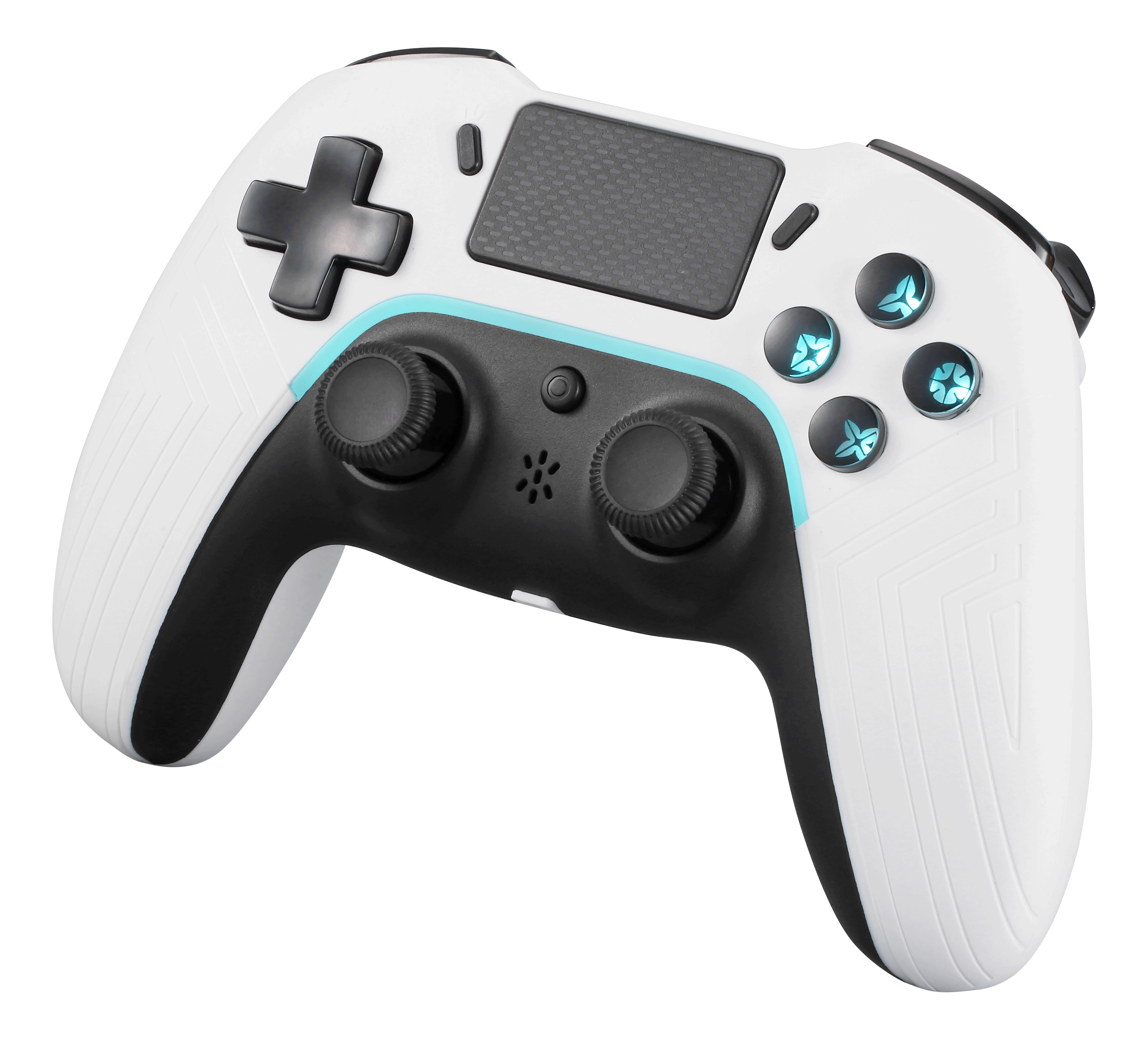 PS4/PC/Android/iOS controller DELTACO GAMING Bluetooth, 2 programmable macro buttons, white / GAM-139-W