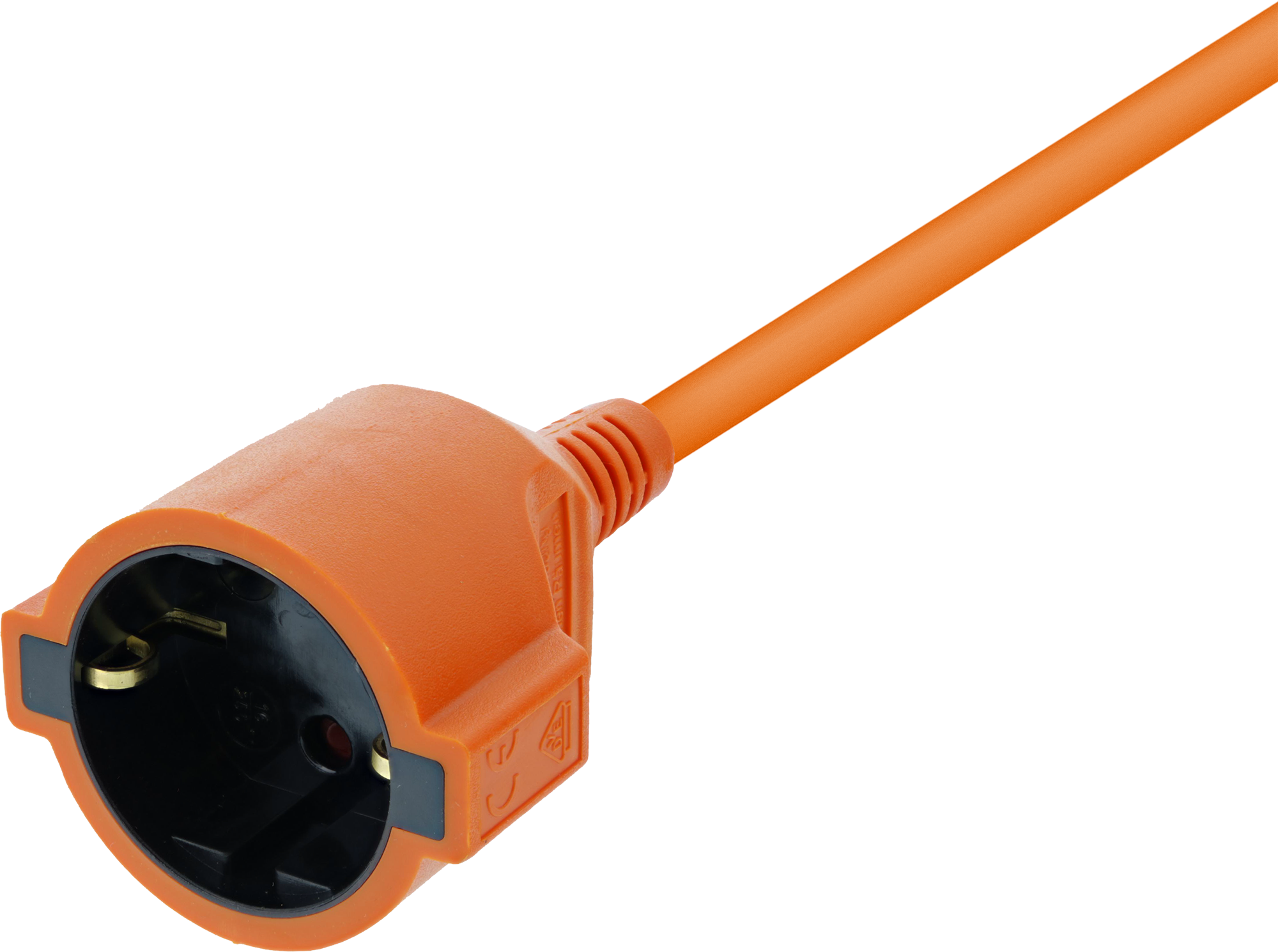 Extension cable DELTACO indoor-use, grounded, IP20, 20 m, orange / GT-979