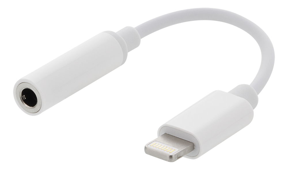Audio adapter EPZI Lightning to 3,5 mm, aluminum shell, cable length 45mm, silver / IPLH-595