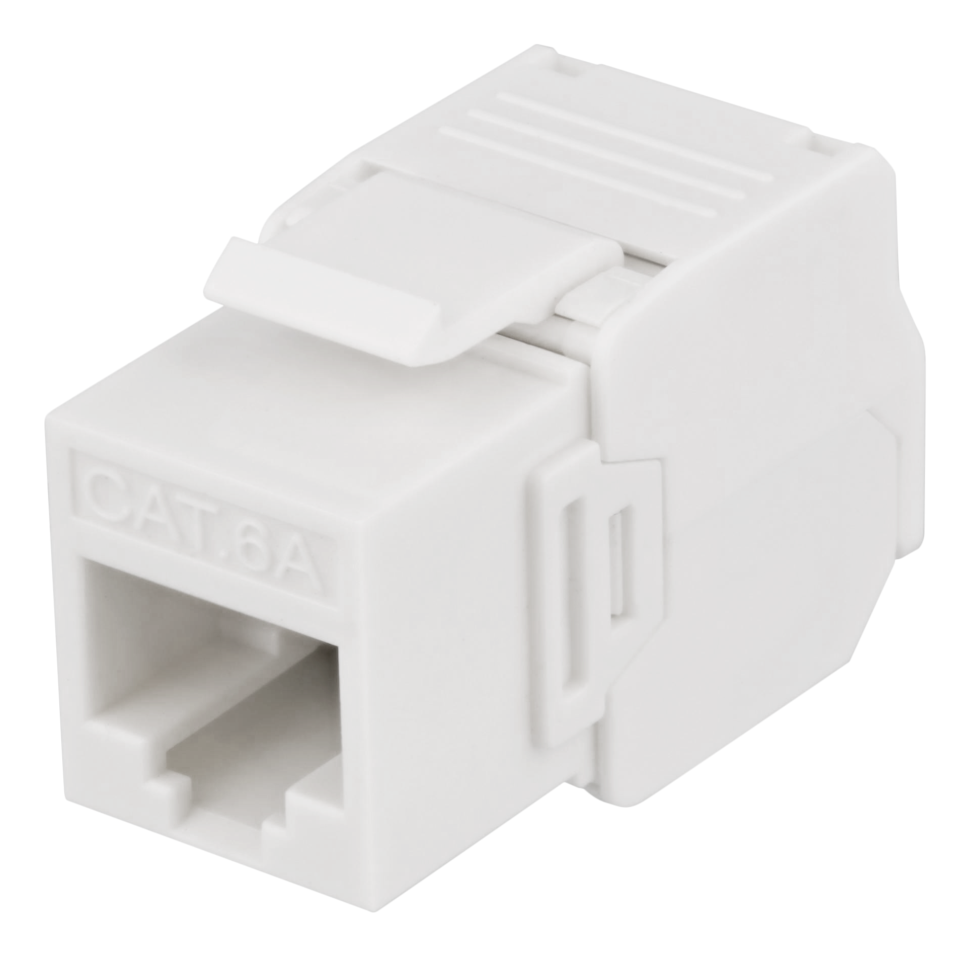 Keystone connector DELTACO UTP Cat6a, unshielded, 28AWG, slim, "Tool-free" / MD-131