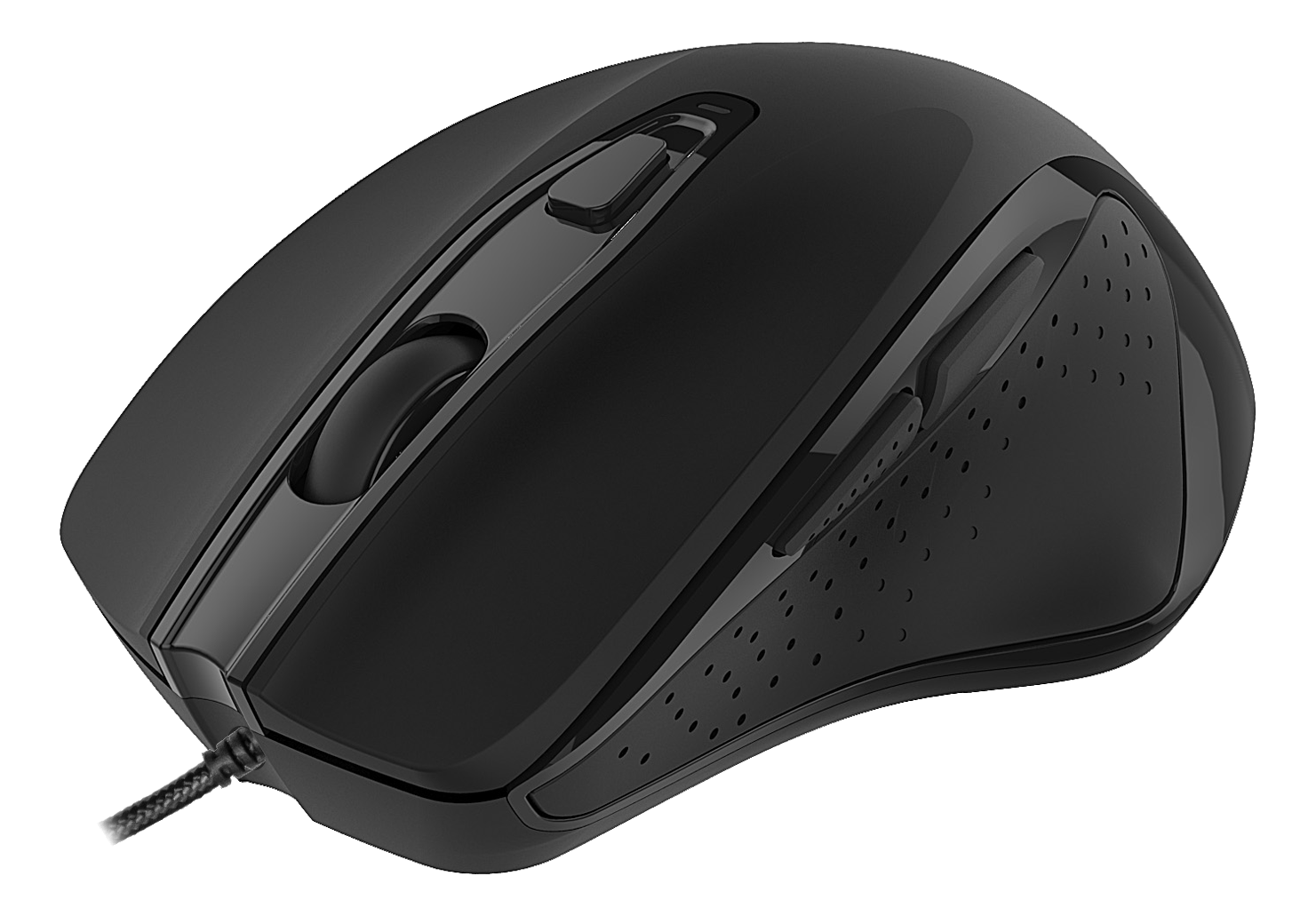 Mouse DELTACO OFFICE wired, ergonomic shape, silent clicks, black / MS-801