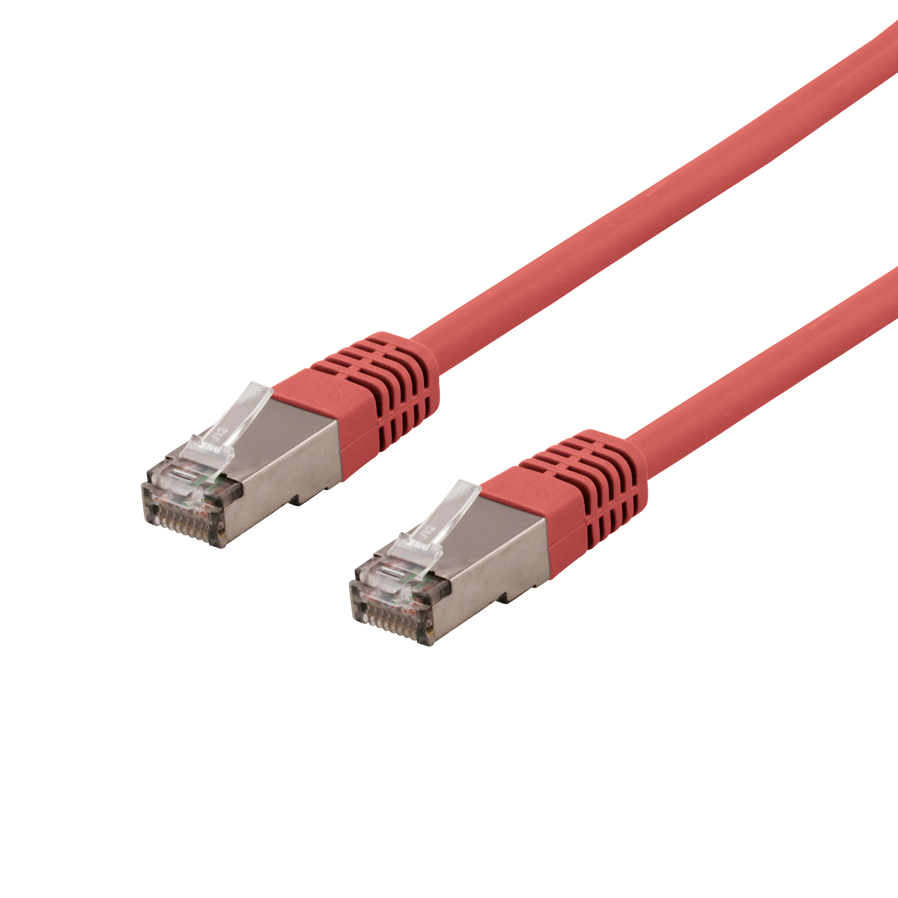 Cable DELTACO S/FTP Cat6, LSZH, 0,5m, Red / SFTP-60RH