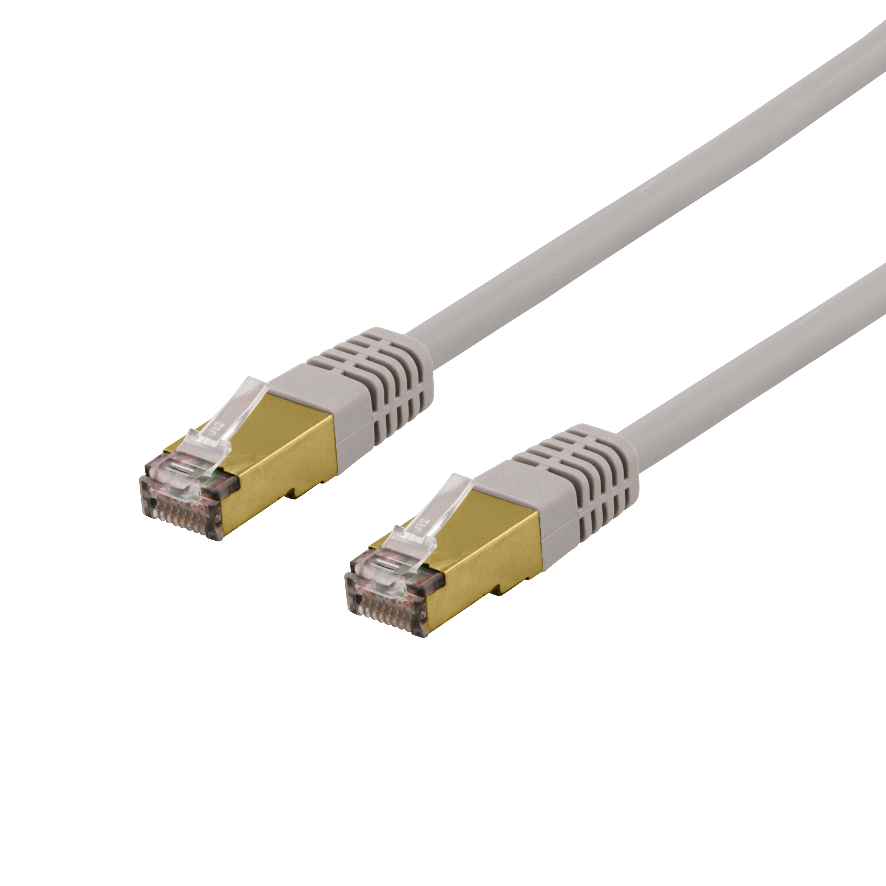 Cable DELTACO S / FTP Cat6a, delta certfied, LSZH, 1,5m, gray / SFTP-611AH