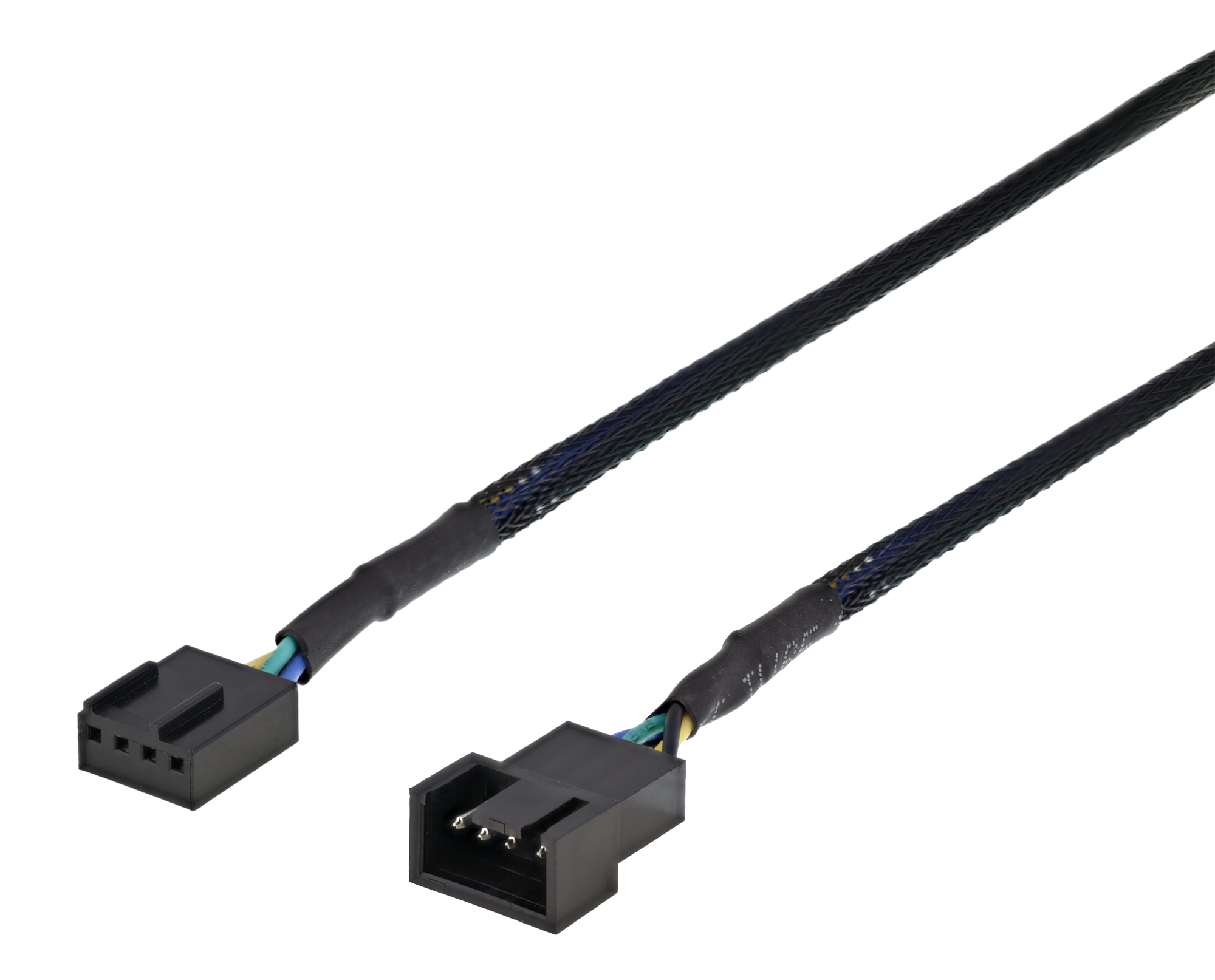 Extension cable DELTACO for 4-pin fans, 0.6m, black / SSI-65