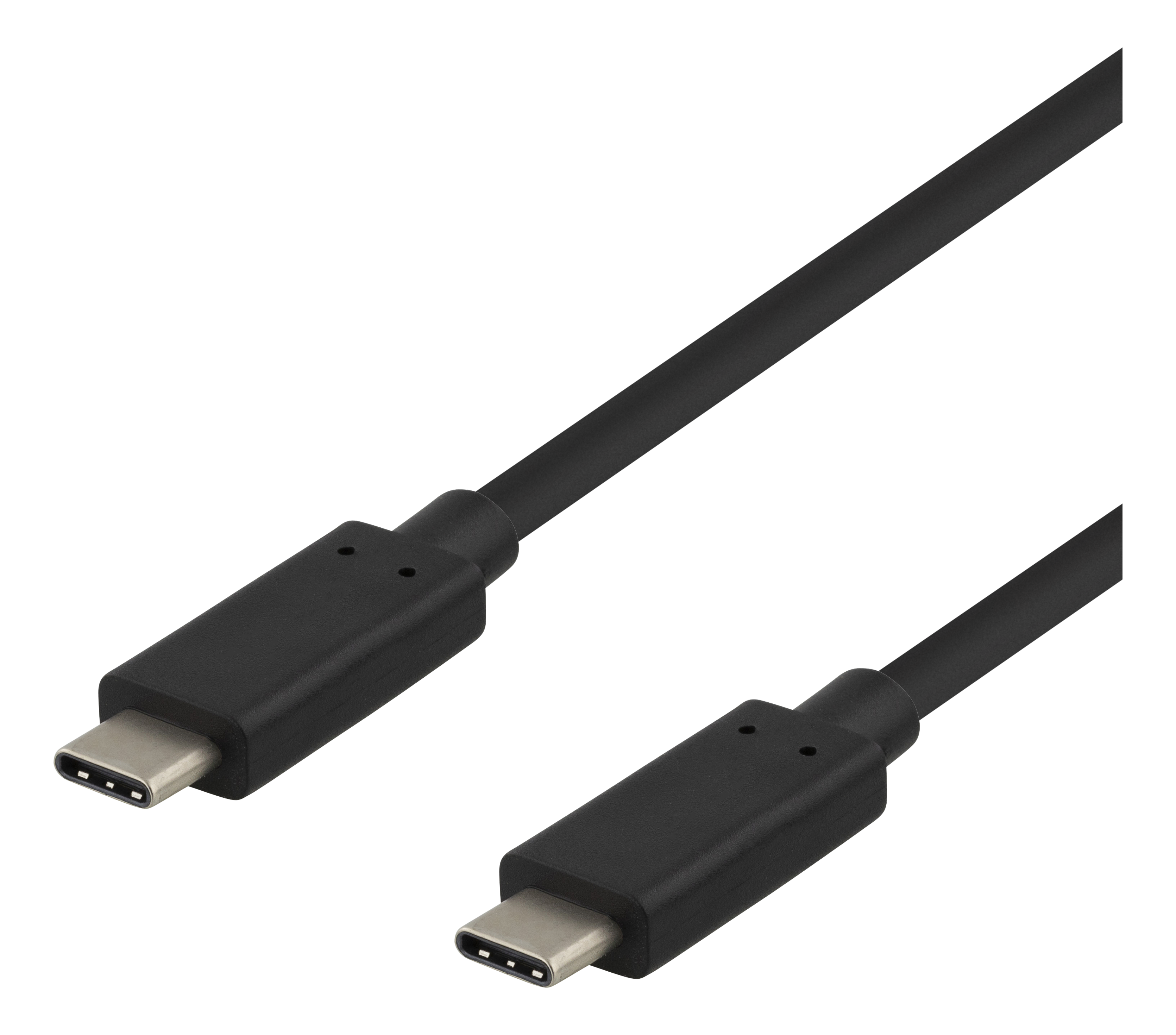 USB-C cable DELTACO 0.25m, USB 3.1 Gen 2, 10 Gbps, 60W, black / USBC-1120