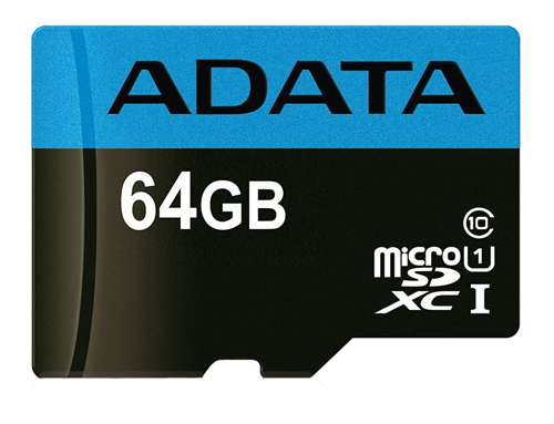 Memory card A-DATA MicroSDXC, 64GB, UHS-I, Class 10, A1, Blue / ADATA-390