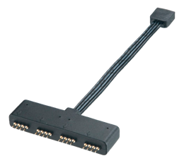 Akasa RGB LED Splitter cable, 1 to 4 units, 10cm, black AK-081 / AK-CBLD02-10BK