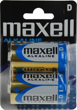 Batteries Maxell D (LR20), Alkaline, 1,5V, 2-pack /  BAT-520