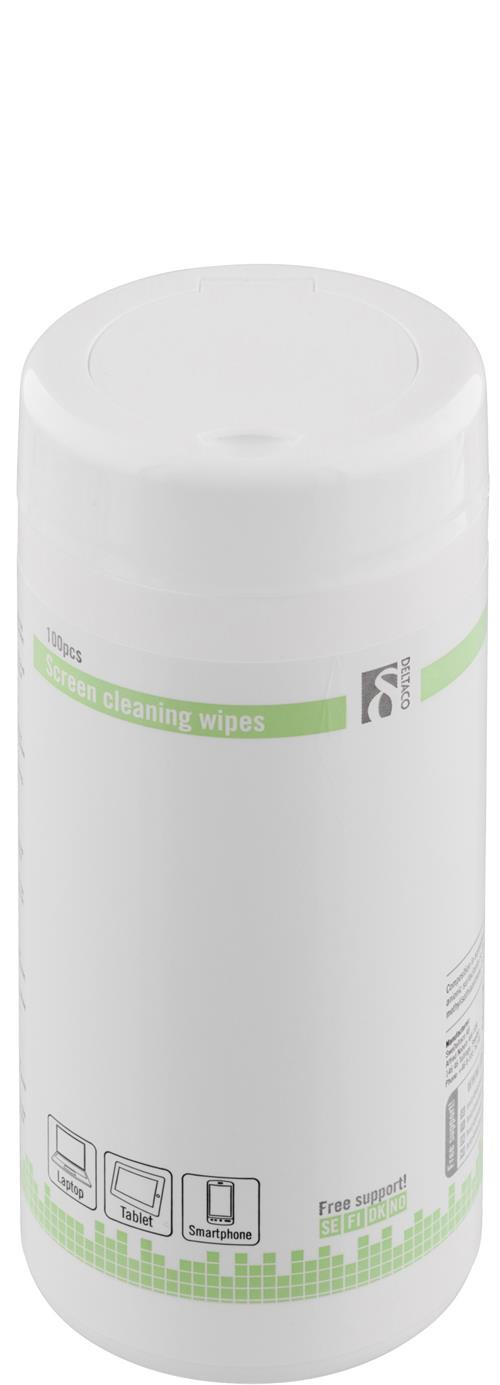 Wipes for cleaning monitors DELTACO 100 wipes / CK1003