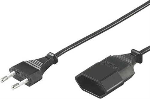 DELTACO cable, Rak CEE 7/16 - Rak IEC 60906-1 Class 250V / 2.5A, 5m , black DEL-109AF