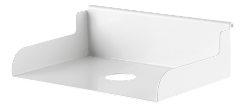 DELTACO OFFICE Shelf for track panel DELO-0155, white