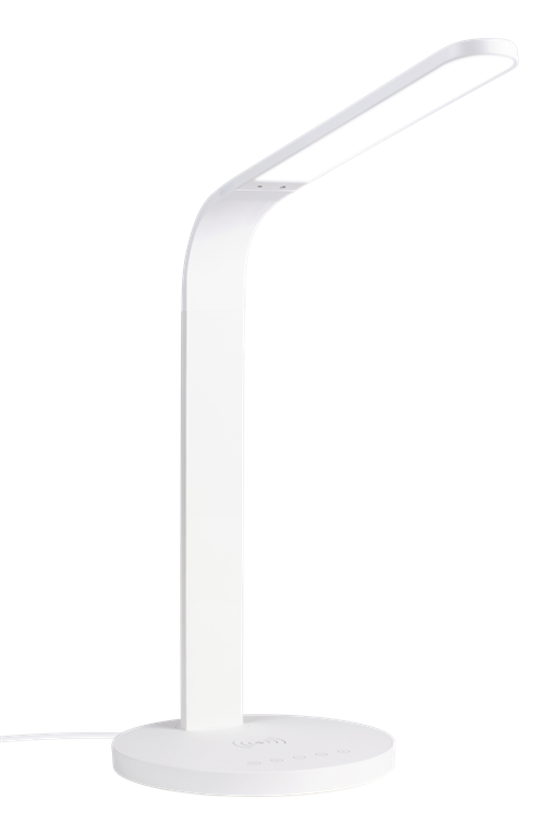 Desk lamp DELTACO OFFICE LED with wireless fast charging, timer function, 400lm white / DELO-0401