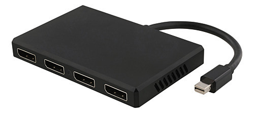 MiniDisplayPort DELTACO, 4xDisplayPort MST hub 3840x2160 at 60Hz / DP-911