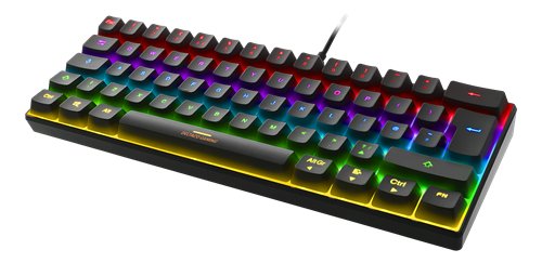 Keyboard DELTACO GAMING mini mechanical, UK, RGB, black / GAM-075-UK