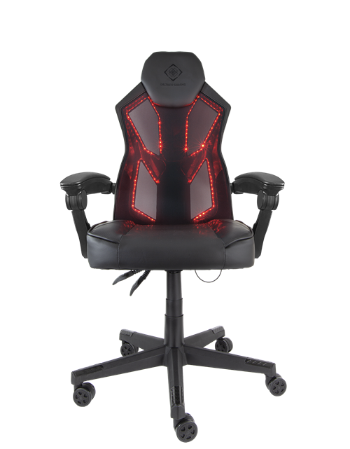 Gaming chair DELTACO GAMING PU leather, RGB, black / GAM-086