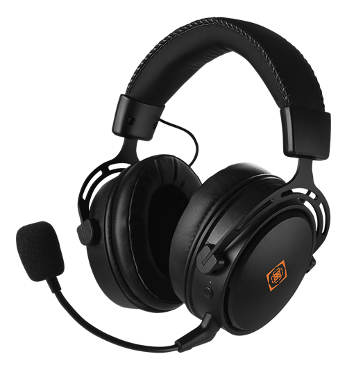 Headset DELTACO GAMING wireless, 17 hours playing time, 2.4 GHz USB receiver, built-in 1100 mAh battery, black / GAM-109