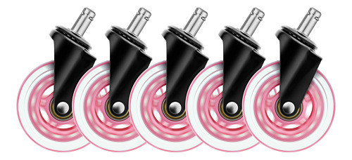 Set of pink casters DELTACO GAMING for gaming chairs / GAM-157-P 
