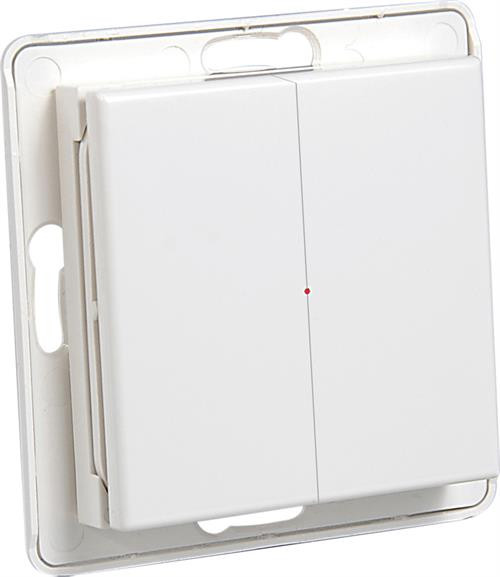 Wireless wall transmitter Nexa Pro WTE-2, two channels, 433.92MHz, 50m range, IP20, white / GT-255