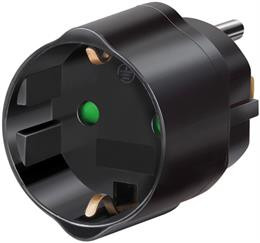 Travel adapter, EU to US / Jap, grounded, pet protection Brennenstuhl black / GT-473