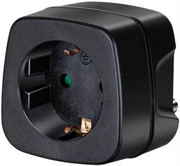 Travel adapter, EU to India, grounded, pet protection Brennenstuhl  Brennenstuhl black / GT-475