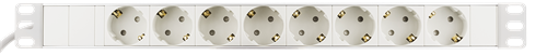 DELTACO Branch socket with 8xCEE 7/4 socket, 1xCEE 7/7, cap guard, White GT-8629W