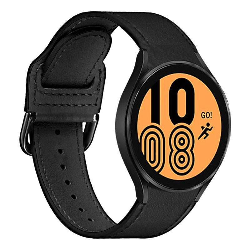 Leather band PURO Classic for Galaxy Watch4/Watch 4 classic, black / GW4CLASSICBLK