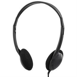 Headphone DELTACO HL-27 with volume control 2.2m black 