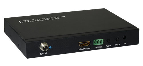 HDMI Computer controlled switch, 4-ports, remote control, 1080p, black / HM-SW401S