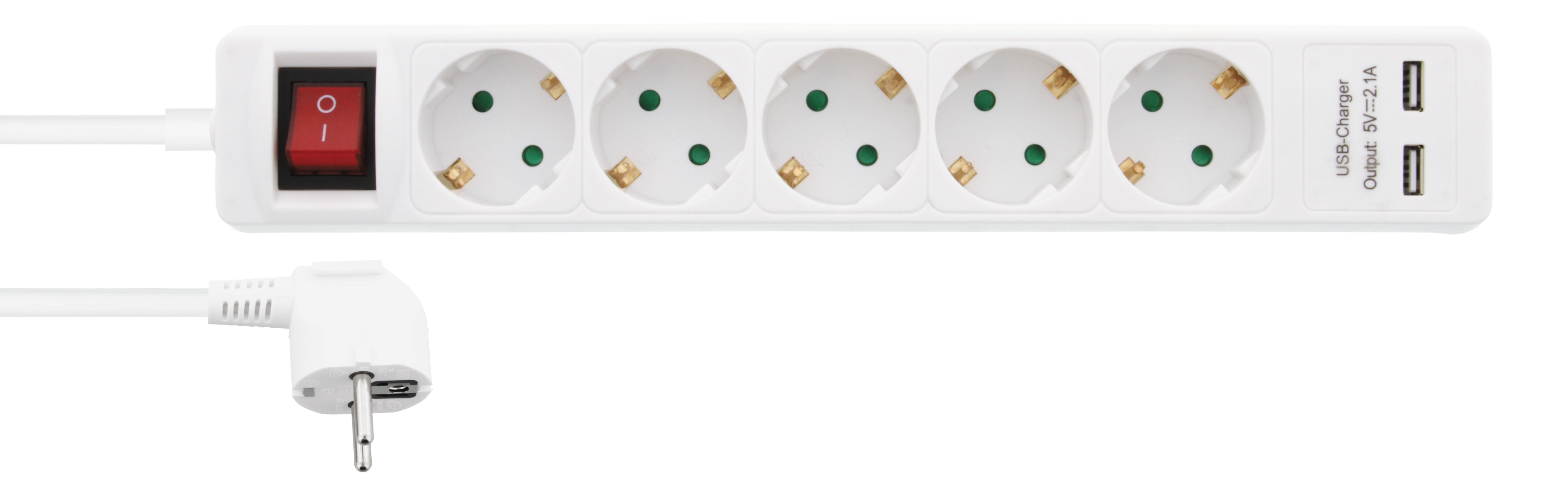 5-way socket Nordic Quality earthed, 2xUSB-A (3x1.5mm²), 1.5m / 222998