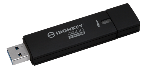 USB 3.0 memory Kingston IronKey D300 8GB, FIPS 140-2, 256-Bit AES hardware encryption, black IKD300M/8GB / KING-2402
