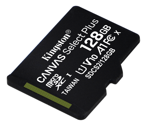 Kingston Canvas Select Plus MicroSDXC, 128GB, Class 10 UHS-I, black / KING-2974