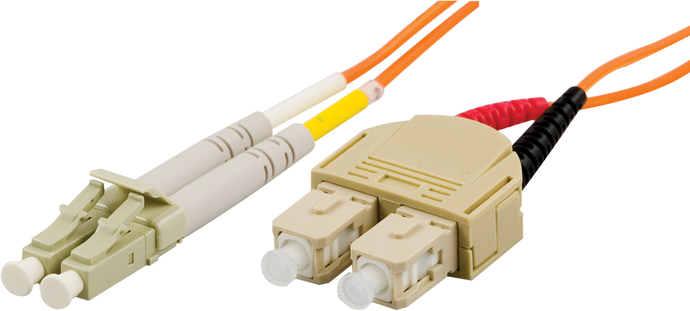 Fiber cable DELTACO OM1, LC - SC, duplex, UPC, 62,5/125, 3m, orange / LCSC-3M