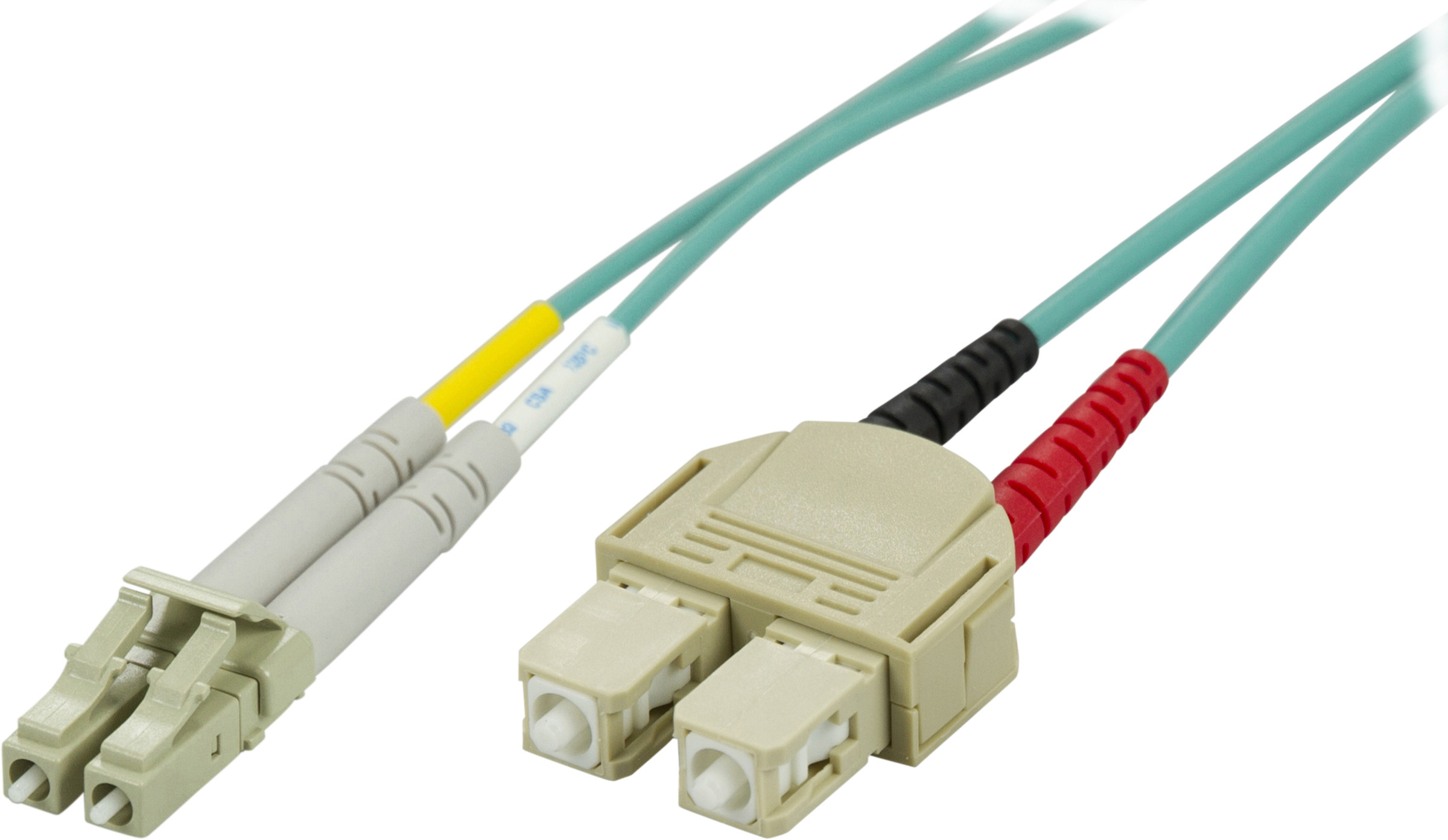 Fiber cable DELTACO OM3, LC - SC, duplex, UPC, 50/125, 1.5m, blue / LCSC-61-5
